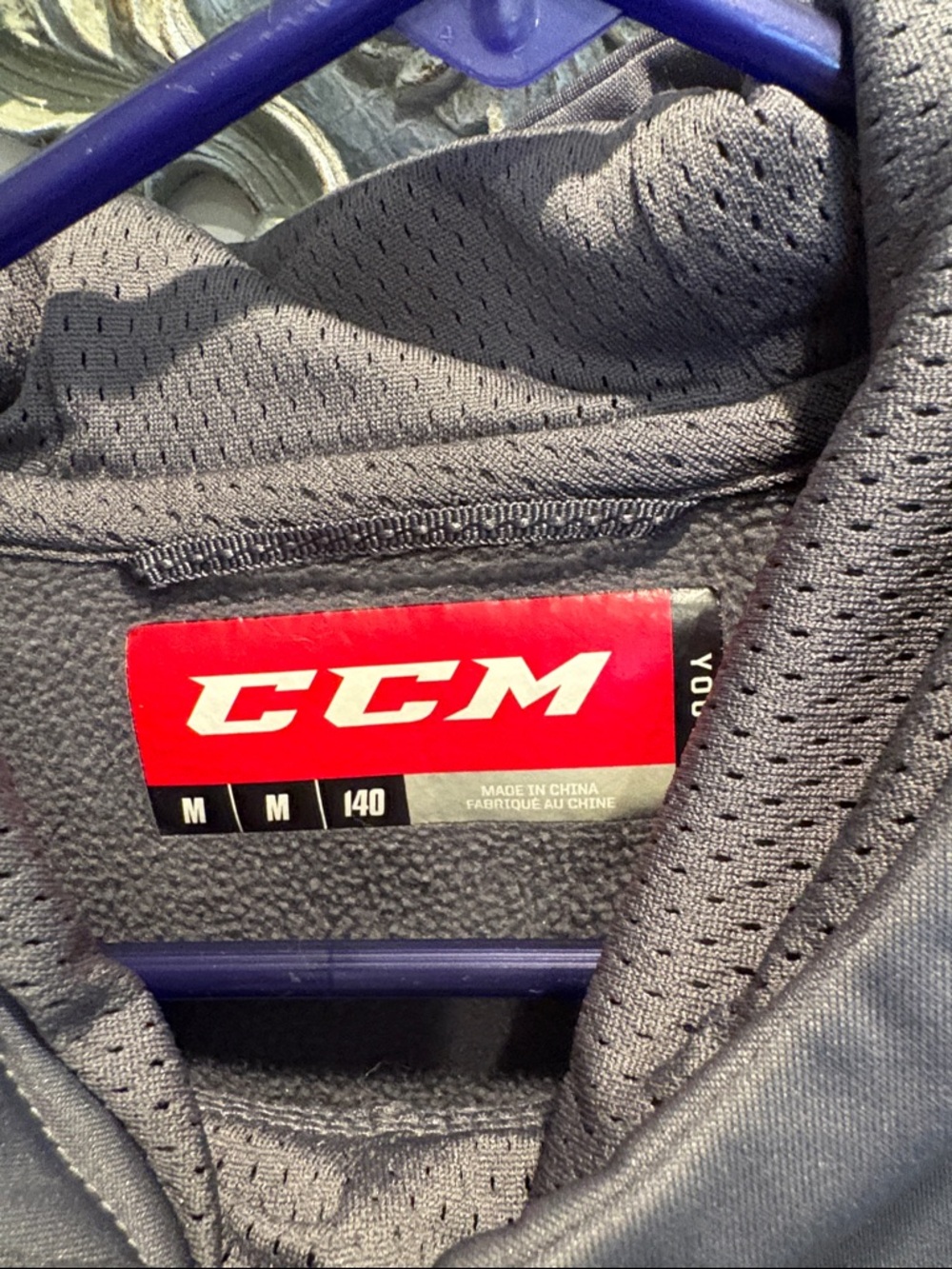 CCM Gray Pullover Hoodie with White Logo - Picture 2 of 5